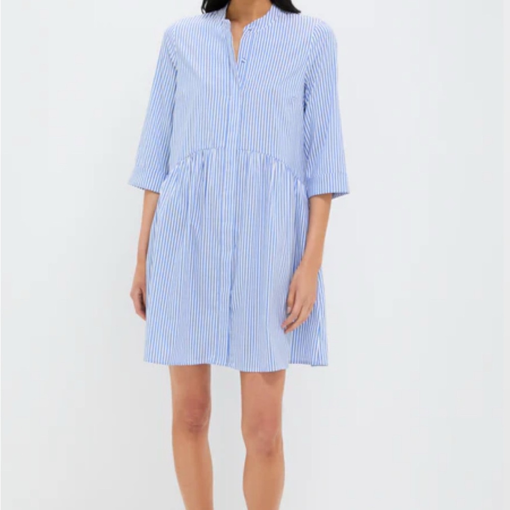 Tuckernuck Blue and White Striped Long Sleeve Dress